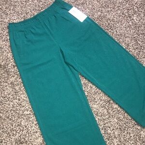 Athleta Echo Wide Leg Crop Pants - size 12 Green